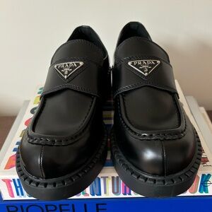 PRADA Black Loafers
